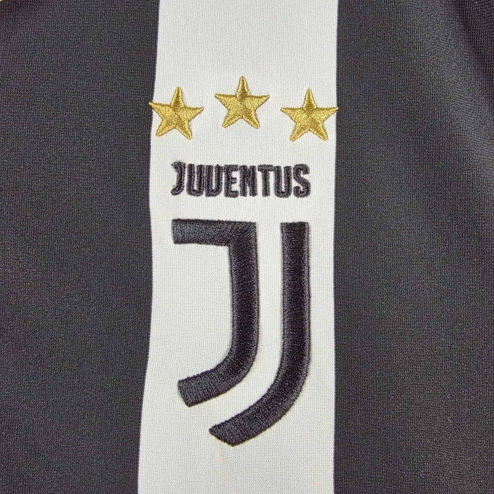 Adidas Juventus 2018-19 Home Jersey Mens Large Black White Striped Jeep Soccer - Picture 4 of 12